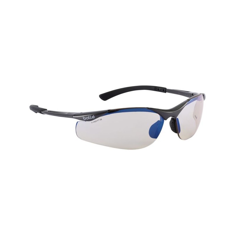 LUNETTE PROTECTION CONTOUR NYLON NOIRE PC FUMEE ANTI RAYURES 10000-FU