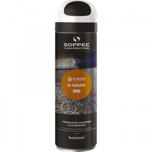 TRACEUR DE CHANTIER TEMPORAIRE BLANC FLUO S-MARK