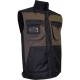 GILET MATELASSÉ SABLE GRIS/NOIR T2