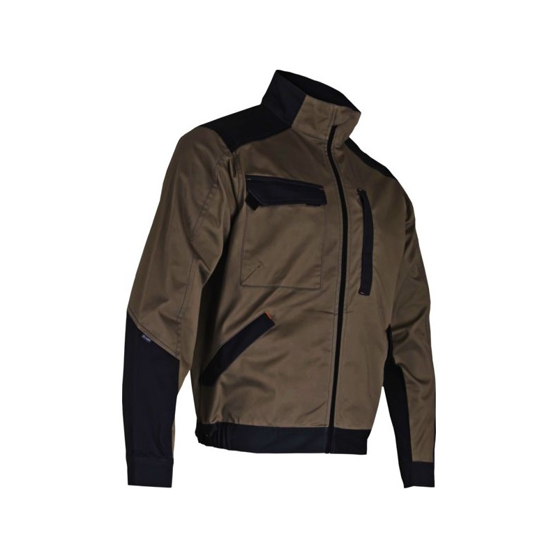 VESTE GRAVEUR MULTIPOCHES - CHATAIGNE/GRIS SOMBRE - T1