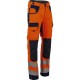PANTALON DEFENSE HAUTE VISIBILITE MARINE / ORANGE POCHES GENOUILLERES T.52