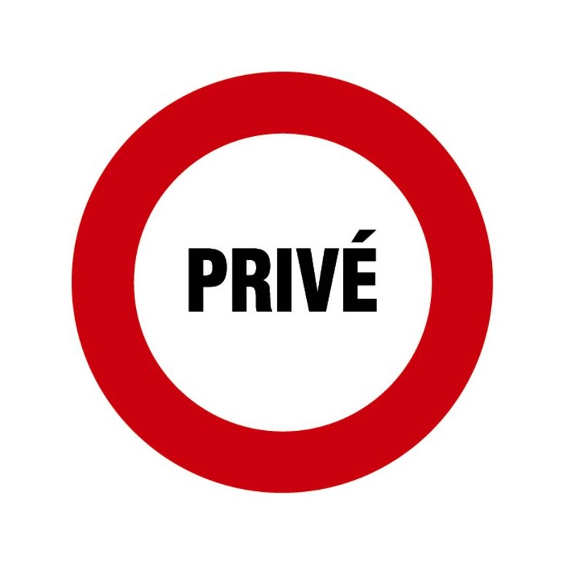 DISQUE D'INTERDICTION Ø 300 MM PRIVE