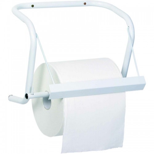 DEROULEUR BOBINE ESSUYAGE+LAME CRANTEE MURAL BLANC