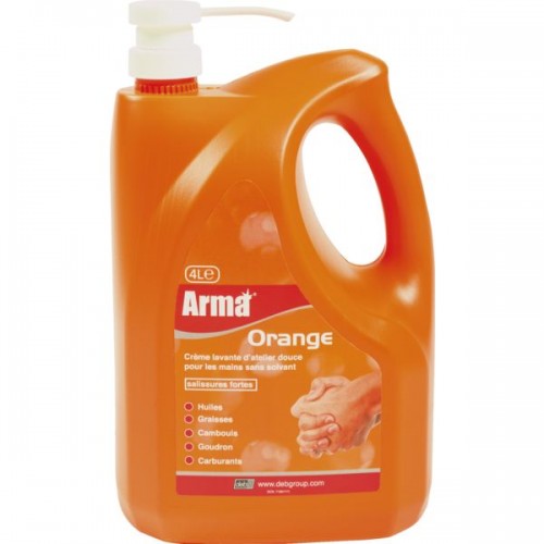 CREME NETTOYANTE ARMA ORANGE SANS SOLVANT - BIDON DE 4 L