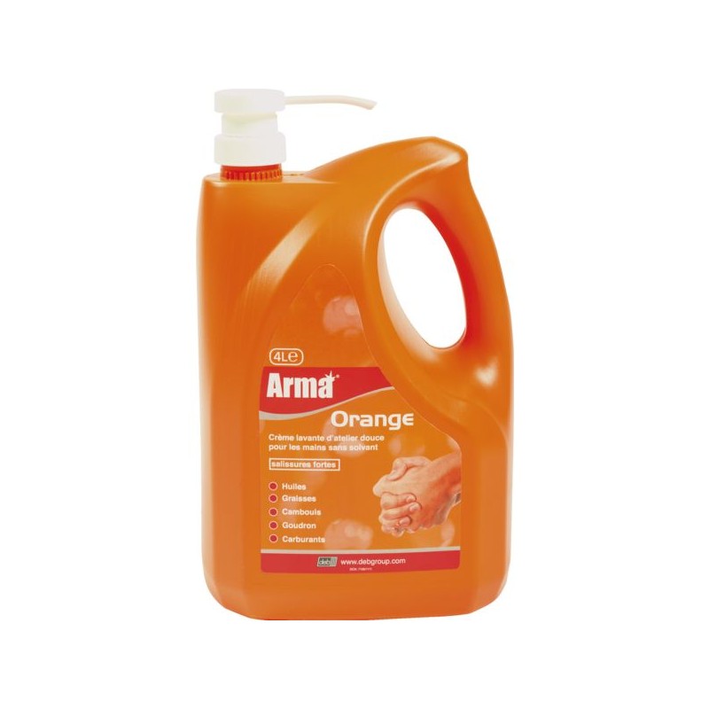 CREME NETTOYANTE ARMA ORANGE SANS SOLVANT - BIDON DE 4 L