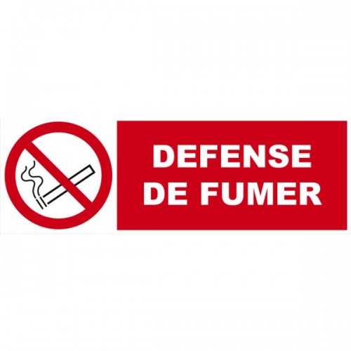 PANNEAU INTERDICTION 450X150MMDEFENSE FUMER 410