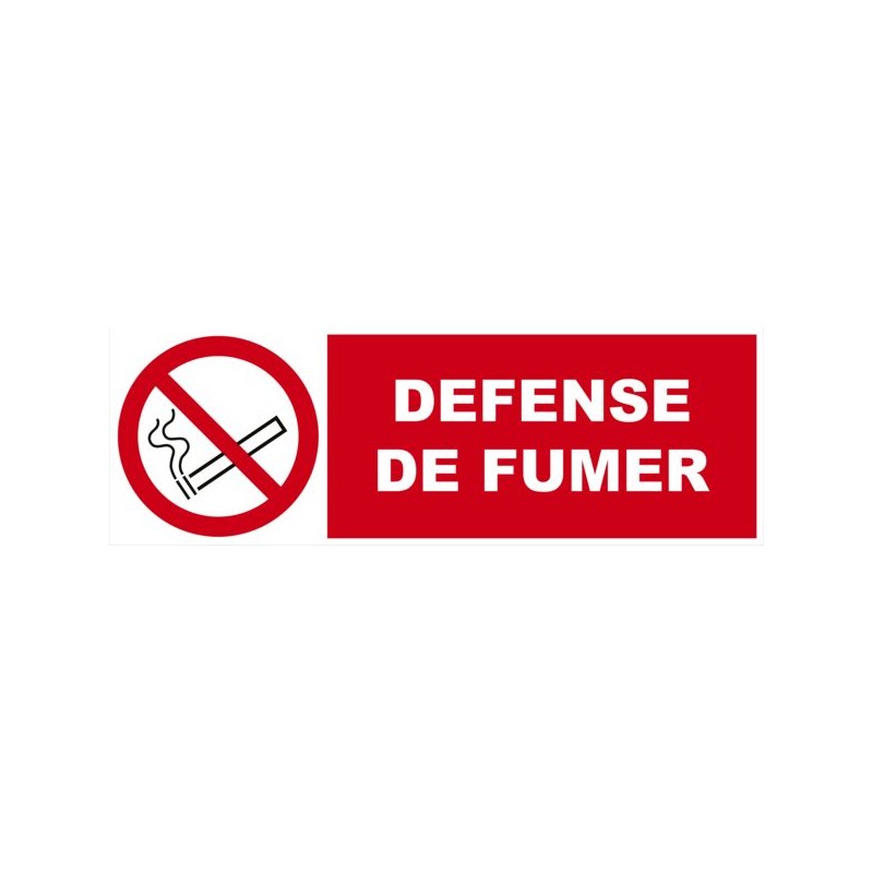 PANNEAU INTERDICTION 450X150MMDEFENSE FUMER 410