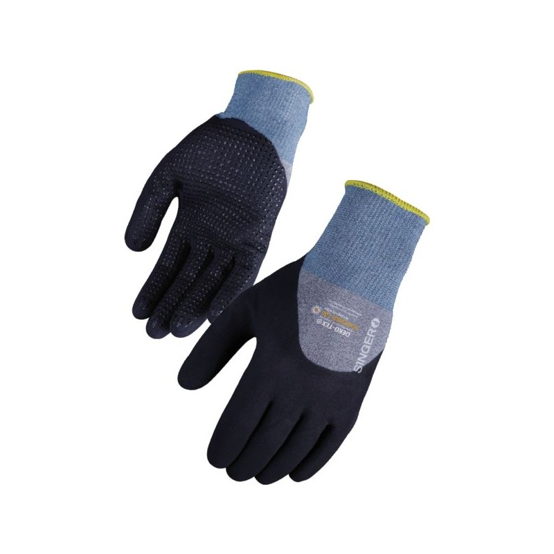 GANT 3/4 ENDUIT NITRILE MOUSSE PICOTS NITRILE SUR PAUME T07 13779-7 TAILLE -7