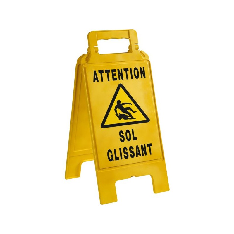 CHEVALET AVERTISSEMENT TRAVAUX EN COURS COLORIS JAUNE