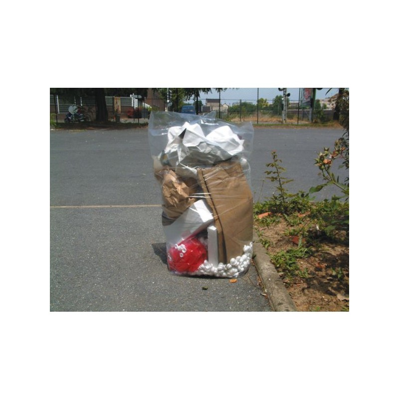 SAC POUBELLE TRANSPARENT 110 LPLAN VIGIPIRATE - CARTON DE 200 SACS