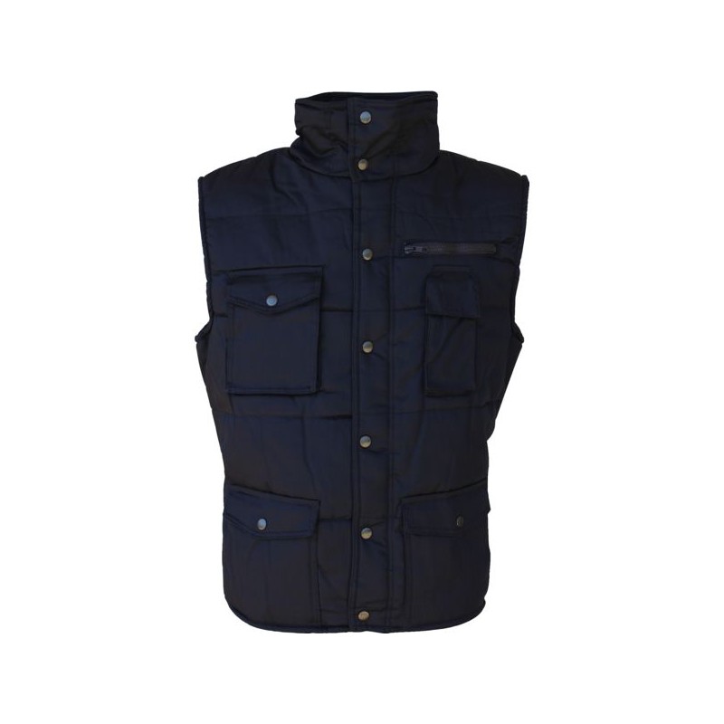 GILET MATELASSE MULTIPOCHES NOIR - TAILLE M 16663-NO-M