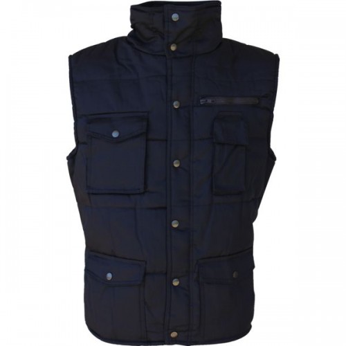 GILET MATELASSE MULTIPOCHES NOIR - TAILLE S 16663-NO-S