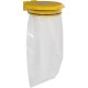 SUPPORT DE SAC MURAL AVEC COUVERCLE GRIS MANGANESE 110 L - 480 X 120 M