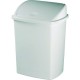 POUBELLE PLASTIQUE A COUVERCLEBASCULANT  CLAP 10L BLANC