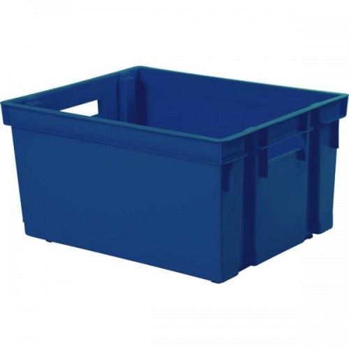 BAC DE RANGEMENT SANS COUVERCLE BRICO (BLEU MINERAL 50 L)