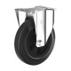 ROULETTE CAOUTCHOUC NOIR PIVOTANTE BLOQUANTE DIAM. 160 H. 190