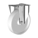 ROULETTE POLYAMIDE BLANC PIVOTANTE BLOQUANTE DIAM. 200 H. 235