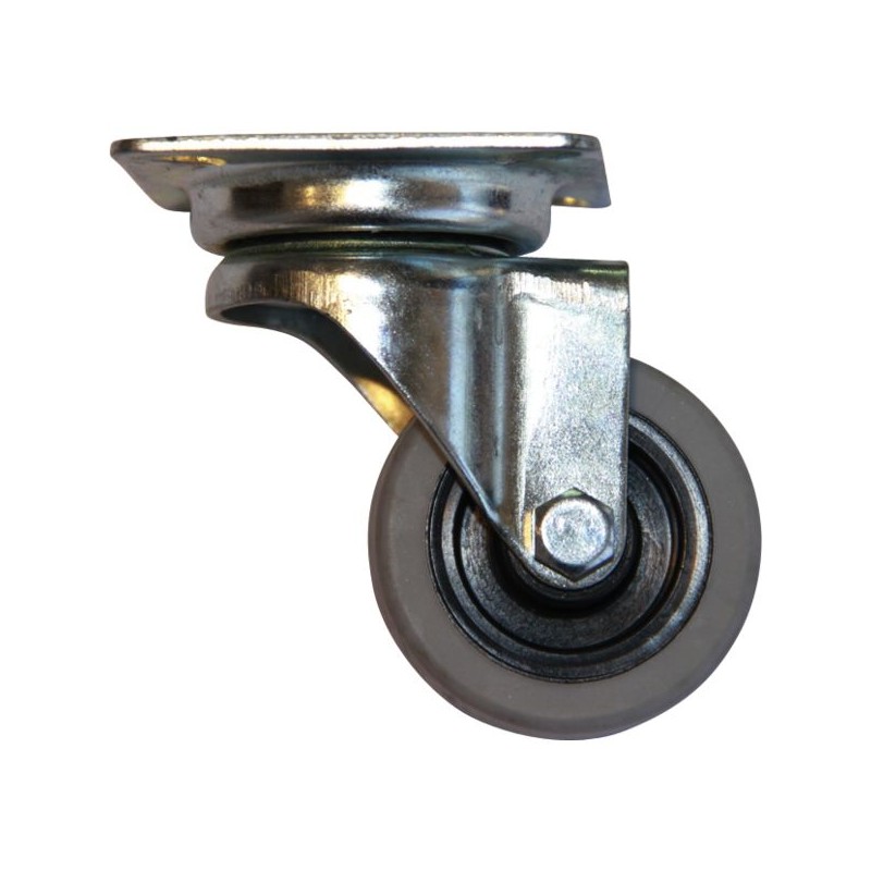 ROULETTE NOVA CAOUTCHOUC GRISPIVOT.DIAM. 100 - HAUT. 121 -60 X 60