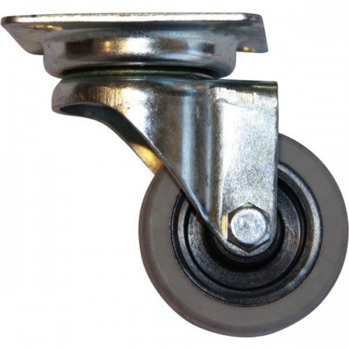 ROULETTE NOVA CAOUTCHOUC GRISPIVOT. BLOQUANTE DIAM. 50 H. 72 - 60 X 6