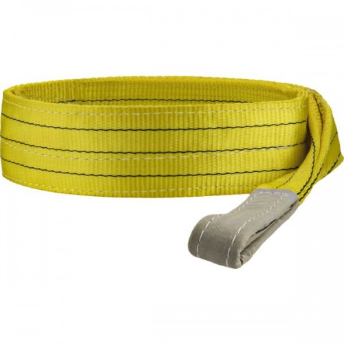 ELINGUE PLATE DOUBLE EPAISSEURA BOUCLES JAUNE 3 TLONGUEUR UTILE 3 M - EAD3000-3