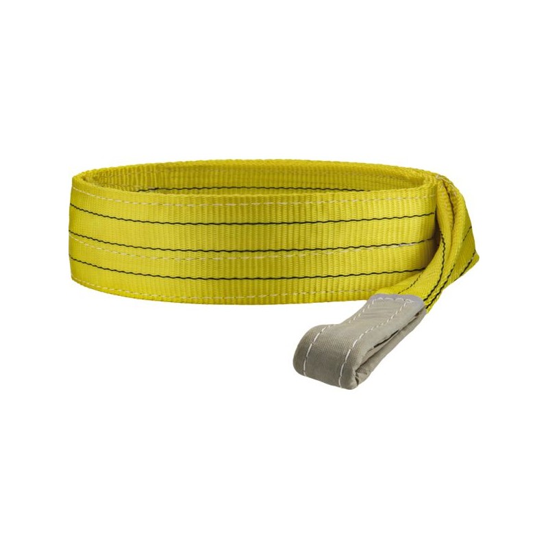 ELINGUE PLATE DOUBLE EPAISSEURA BOUCLES JAUNE 3 TLONGUEUR UTILE 3 M - EAD3000-3