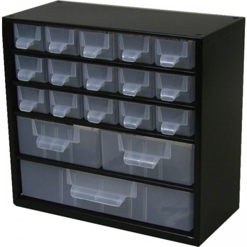 CASIER METAL 18 TIROIRS + SEPARATEURS + ETIQUETTES 306X155X282