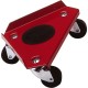 COIN ROULETTE CHARGE 800 KGS 3ROULETTES EPOXY ROUGE - JEU DE 4