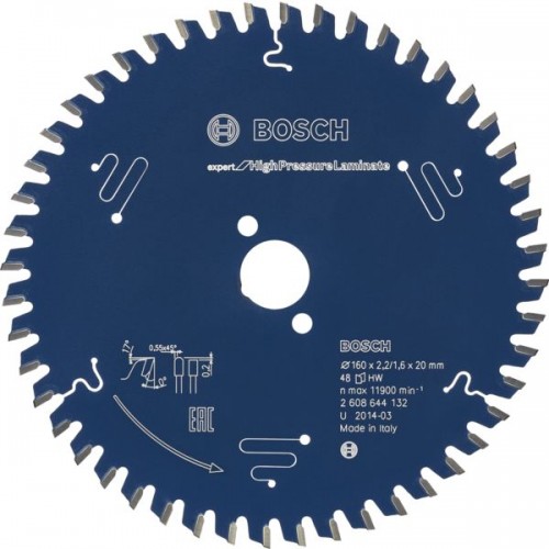 LAME DE SCIE CIRCULAIRE EXPERTHIGHPRESSURELAMINATE TRESPA 2,2 X 20 Ø 160 MM