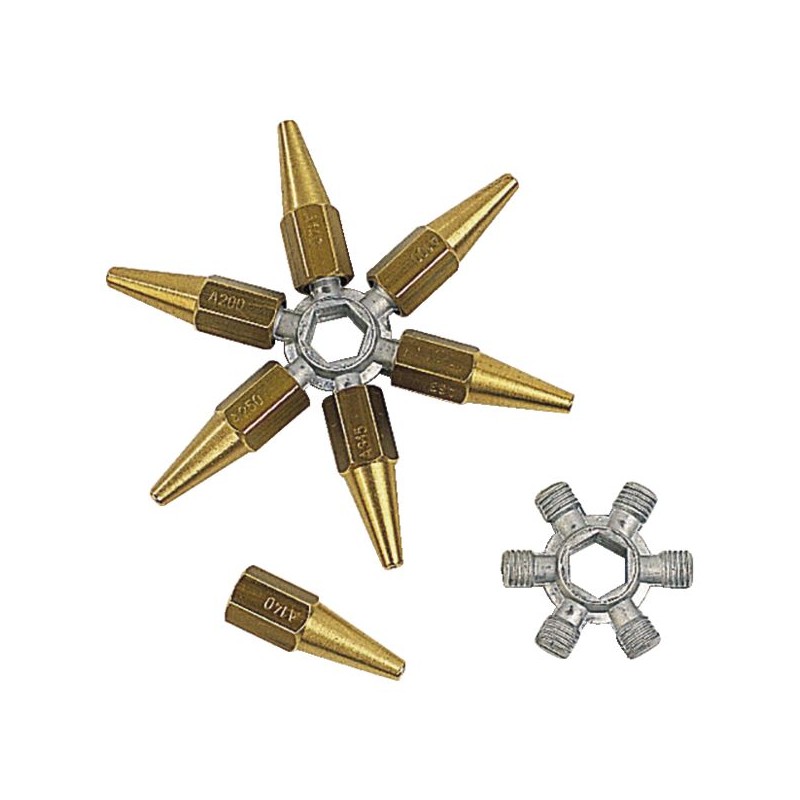 ENSEMBLE DE CLE N° 1 AVEC 7 BUSES LAITON