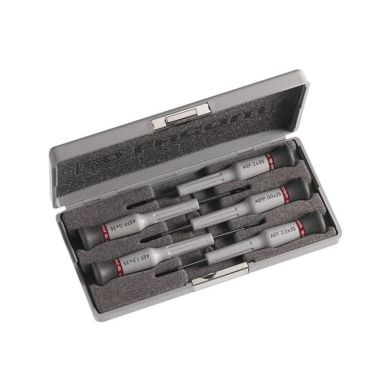 COFFRET DE 5 TOURNEVISMICROTECH POUR VIS FENTE