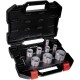SCIE TREPAN BIMETAL ERKO EN COFFRET 8 TREPANS DE 22 A 67 MM+ 2 ARBRES