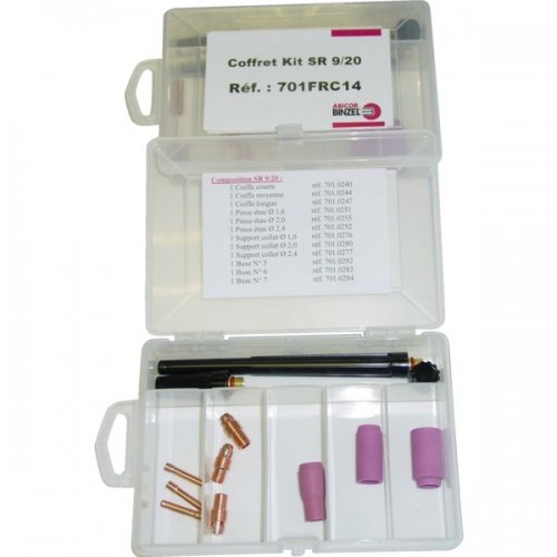 PIECE D'USURE POUR TORCHE TIG EN COFFRET SRL 9/20