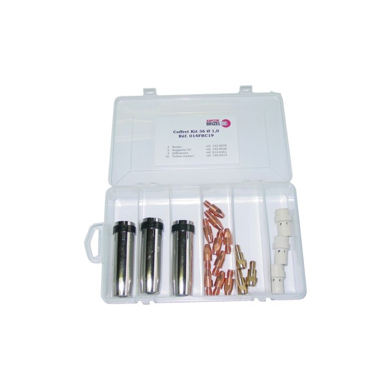 PIECE D'USURE POUR TORCHE MIG MB36 EN COFFRET - FIL Ø 1 MM