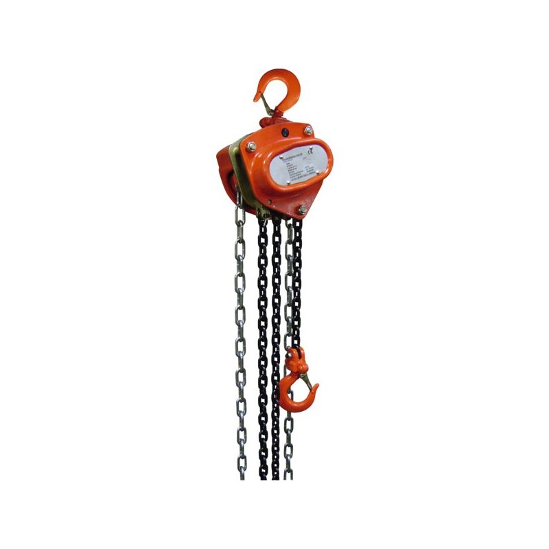 PALAN MANUEL A CHAINE CMU 1T 3M CHAINES ANTI-CORROSION LEVEE 3 M