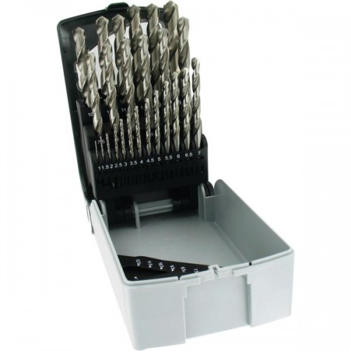 COFFRET G510 RECTIFIE HSS 25 FORETS POINTE EN CROIX 1 A 13 MM PAR 1/2