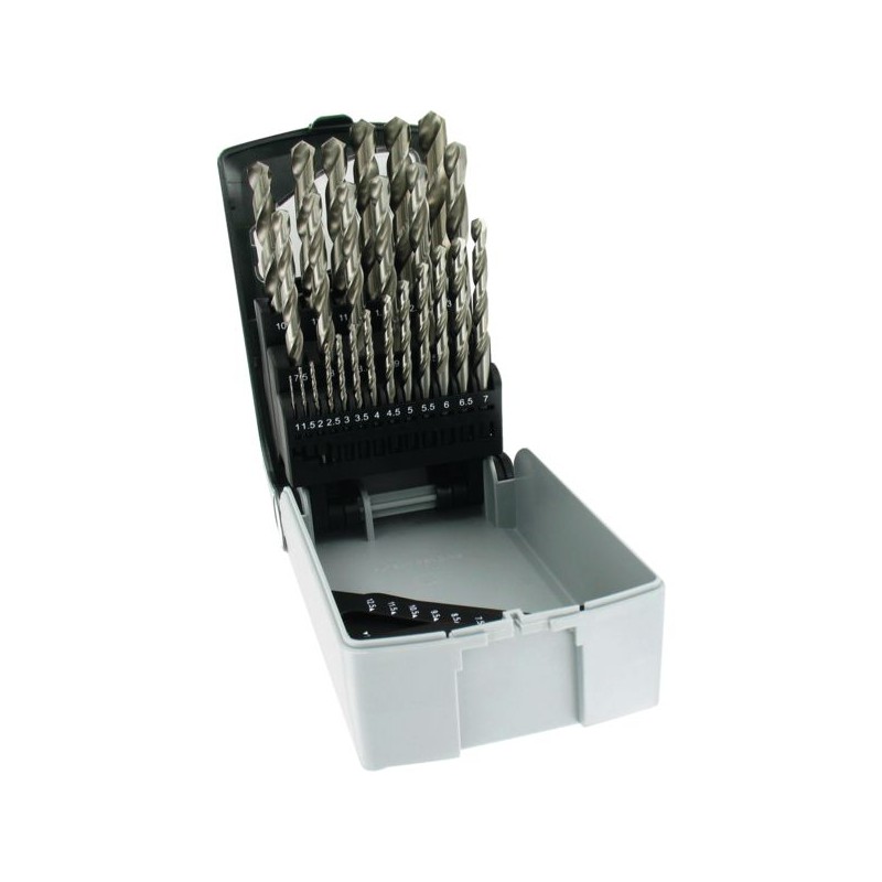 COFFRET G510 RECTIFIE HSS 25 FORETS POINTE EN CROIX 1 A 13 MM PAR 1/2