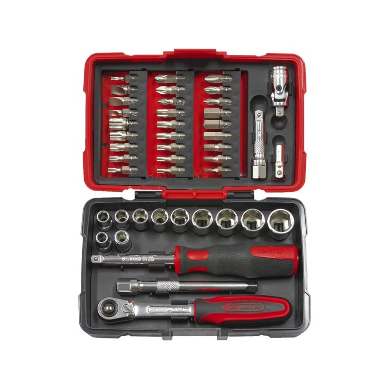 COFFRET DE DOUILLES 44 PIECESET ACCESSOIRES ULTIMATE 1/4'