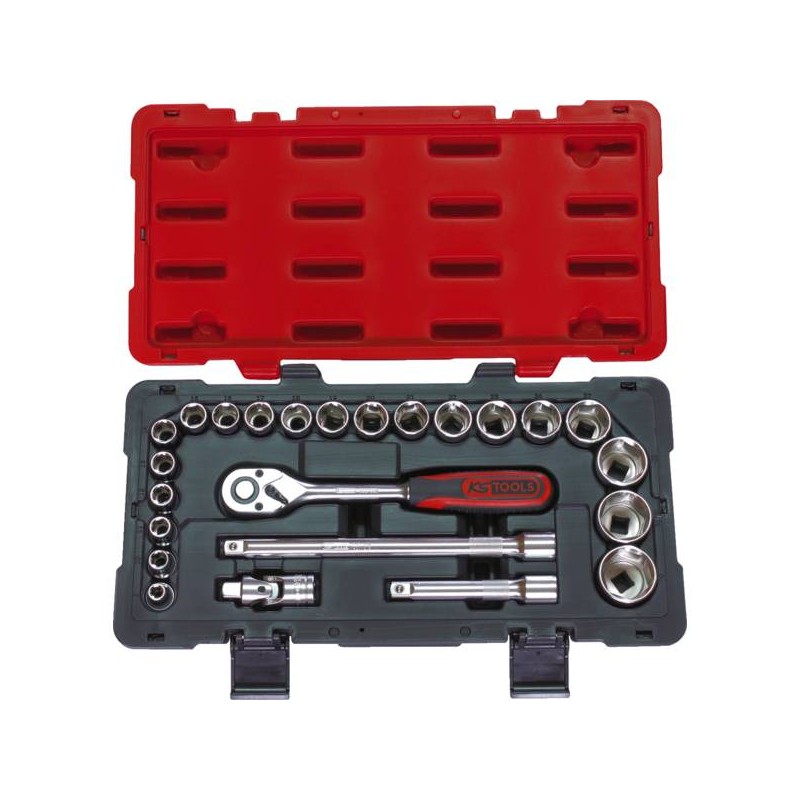 COFFRET DE DOUILLES 24 PIECESET ACCESSOIRES ULTIMATE 1/2'