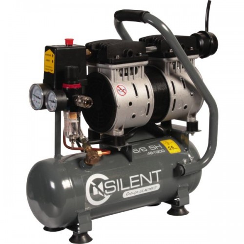 COMPRESSEUR MOBILE SILENCIEUX 6 L - 6,2 M /H