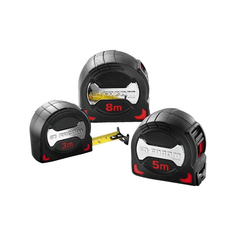 METRE A RUBAN BOITIER GRIP 897A LONG. : 3 M | LARG. RUBAN :19 MM