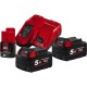 PACK BATTERIE M18 NRG-502 PACK NRJ 18V, 5,0 AH  RED LITHIUM, SYSTEME M18