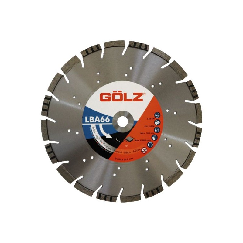 DISQUE DIAMANT LBA 66 MIXTETECHNIQUE BETON ACIERASPHALTE Ø300 / 20