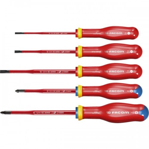 JEU DE 5 TOURNEVIS PROTWISTSLIM ISOLE 1000V