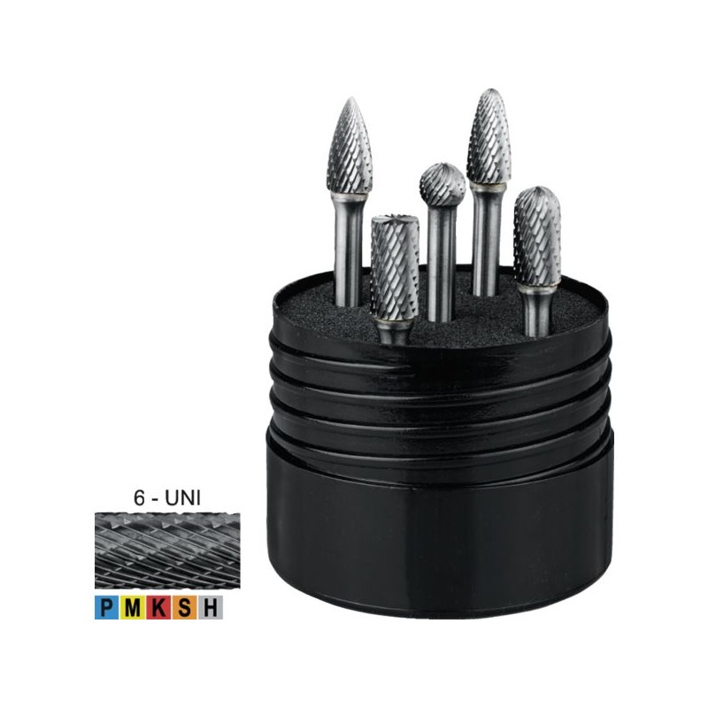 COFFRET FRAISES LIMES CARBURE PHANTOM FORMES B‚ C‚ D‚ F‚ G QUEUE 6 DIAM10