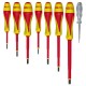 JEU DE 8 TOURNEVIS BI-MATIEREISOLES 1000V