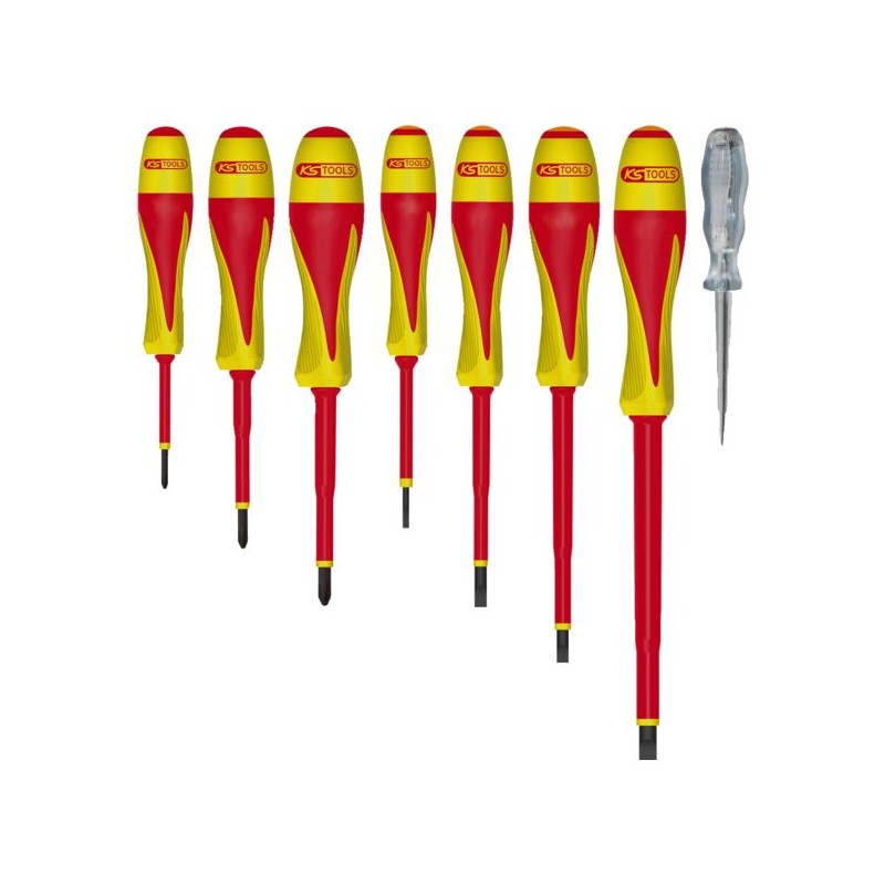 JEU DE 8 TOURNEVIS BI-MATIEREISOLES 1000V