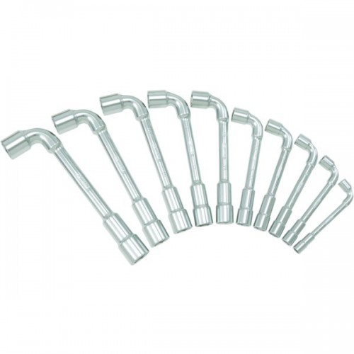 JEU DE 10 CLES A PIPE DEBOUCHEES METRIQUES - 6 PANS EN BOITE