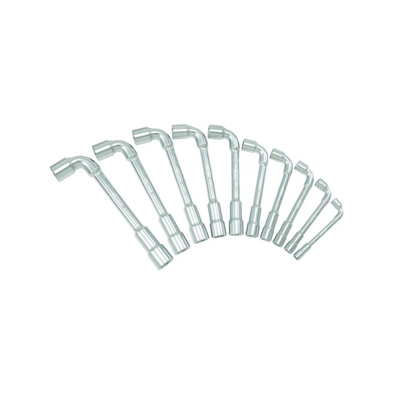 JEU DE 10 CLES A PIPE DEBOUCHEES METRIQUES - 6 PANS EN BOITE