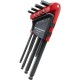 JEU DE 9 CLES MALES LONGUES TETE SPHERIQUE SUR ETUI 1,5-2-2,5-3-4-5-6-8-10mm