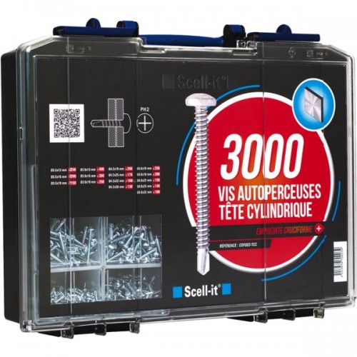 COFFRET VIS AUTO-PERCEUSE TETE CYLINDRIQUE PZ. 2840 VIS TCC AZ
